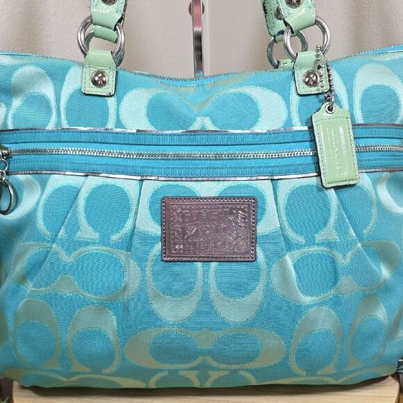 Coach Poppy Signature Tote with Matching Wallet - Picture 3 of 16